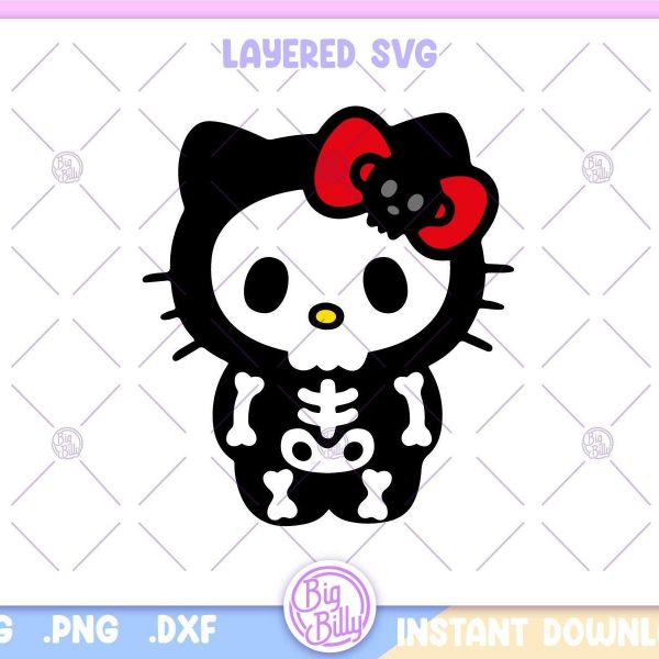 Spooky Halloween Cat SVG Png Cartoon Kitten Movie Cricut Ready