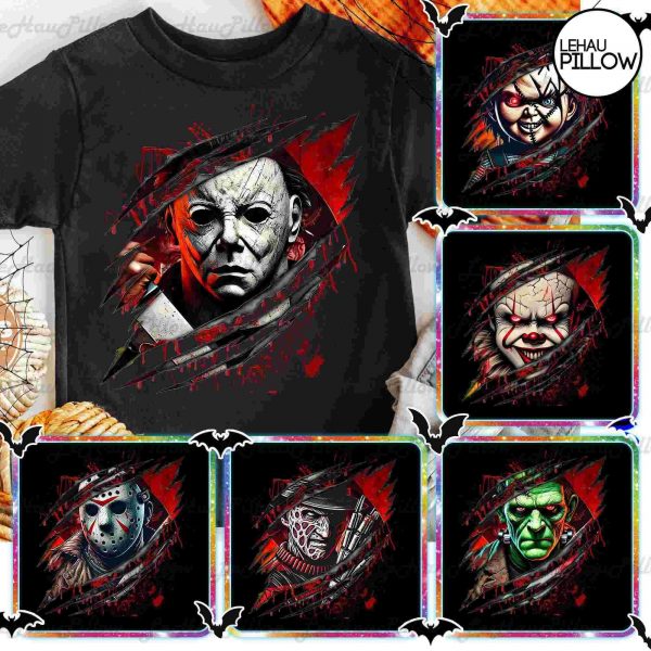 Spooky Halloween Characters Bundle Horror Movie Killers Friends and