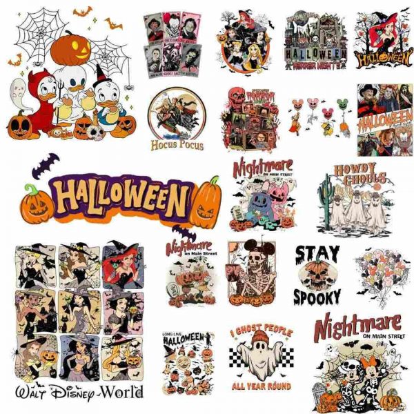 Spooky Halloween Characters SVG Bundle Horror Movie PNG Collection