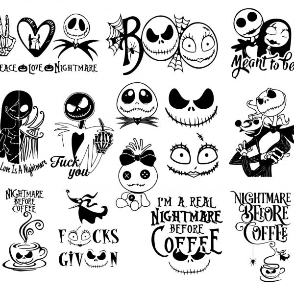 Spooky Halloween Characters SVG for Cricut Nightmare Before