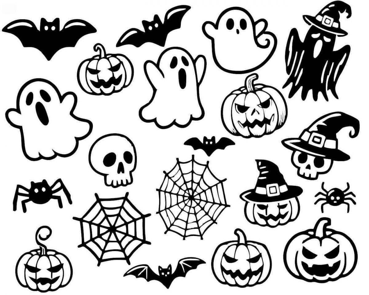 Spooky Halloween Clipart Bundle for Cricut with Scary cute SVG Designs