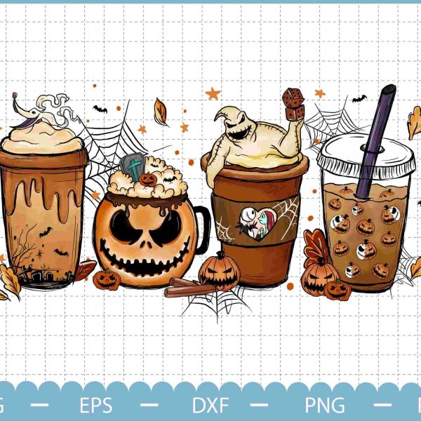 Spooky Halloween Coffee Monster Magic Castle Pngs Pumpkin Spice Fall