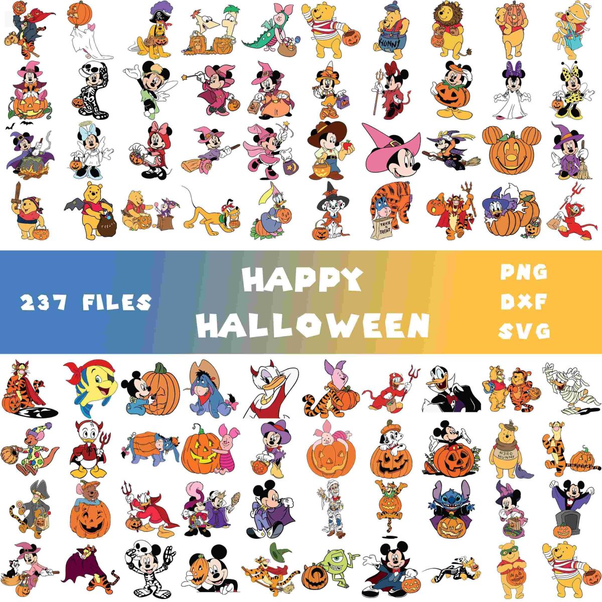 Spooky Halloween Costume Bundle 237 SVG PNG Files for Masquerade Fun