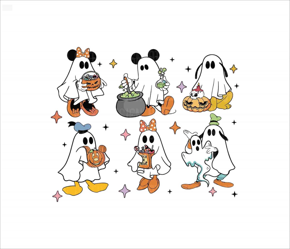 Spooky Halloween Costumes Mouse Friends PNG Trick or Treat Vibes SVG