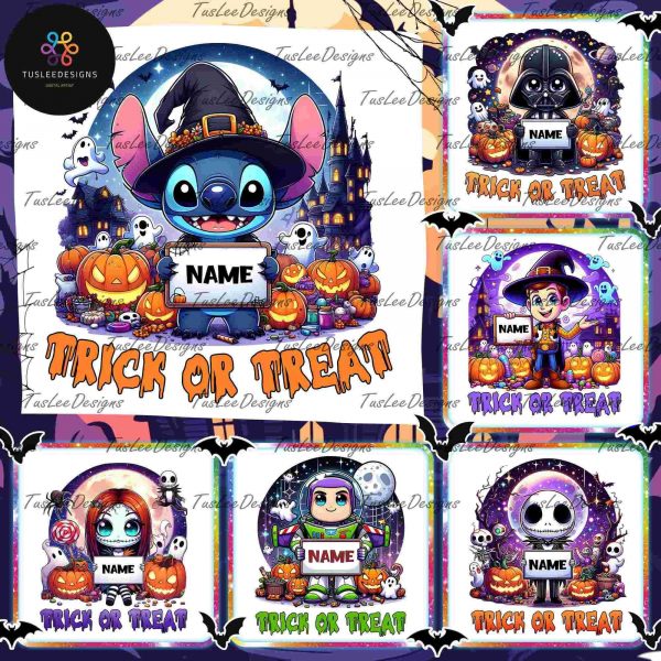 Spooky Halloween Custom SVG Bundle for Kids Trick Or Treat Bag