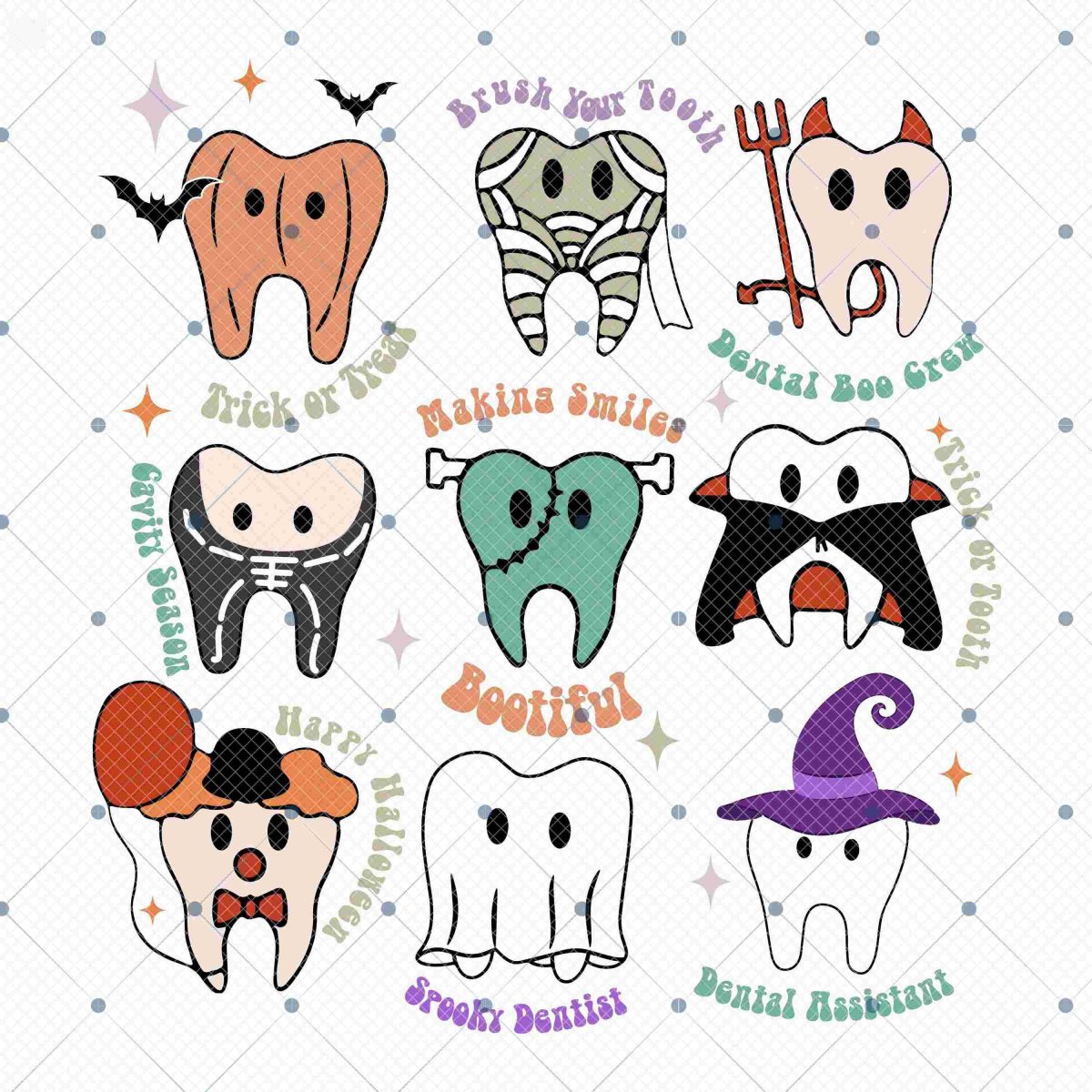 Spooky Halloween Dental SVGs for Dentists and Hygienists