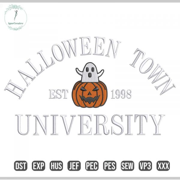 Spooky Halloween Embroidery SVG Design 1998 Instant Download Pes Dst