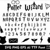 Spooky Halloween Font SVG for Cricut Wizard Potter Design Clipart