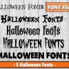 Spooky Halloween Fonts Bundle Scary Text Alphabet SVG PNG Downloads