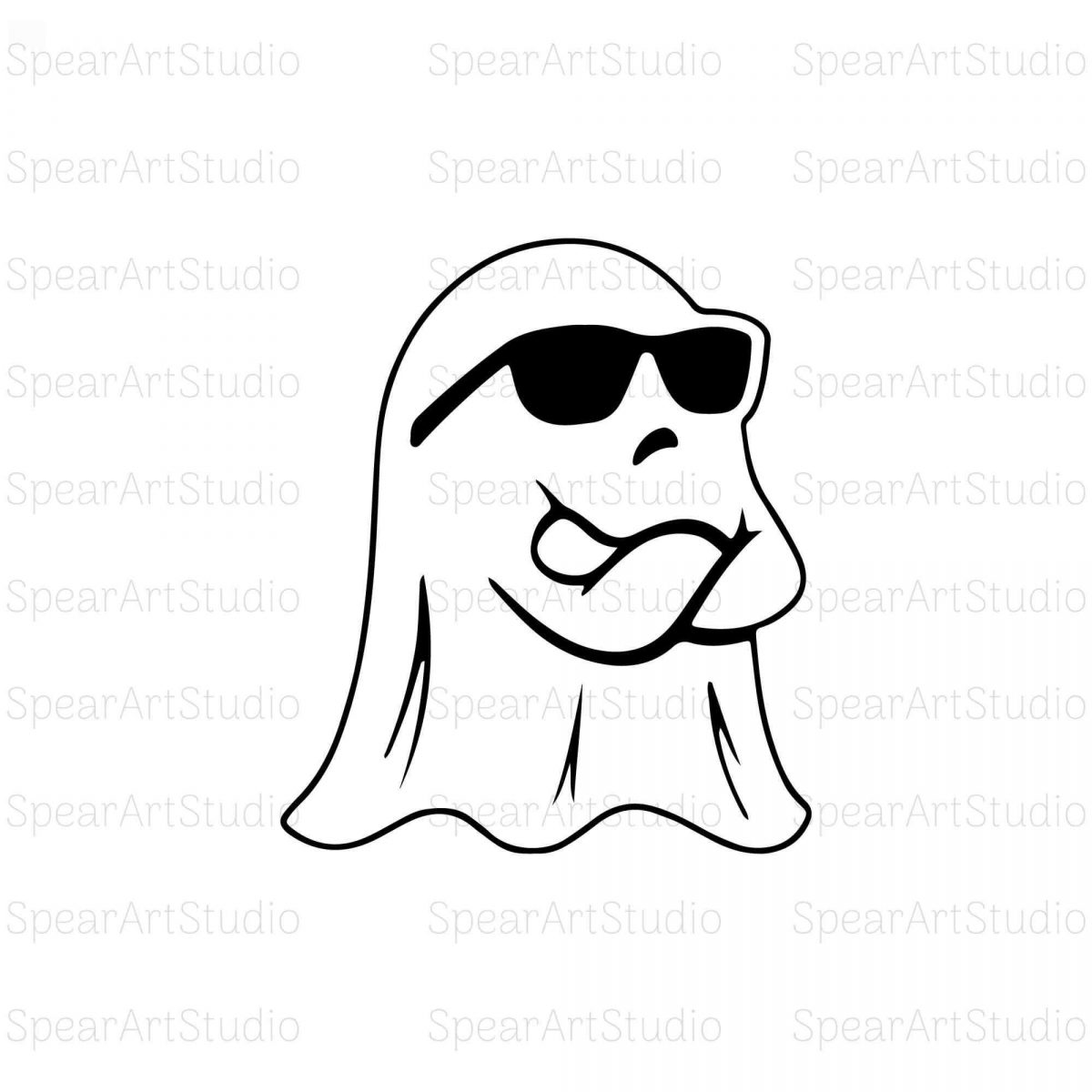 Spooky Halloween Ghost SVG Cut Files Digital Download Instant