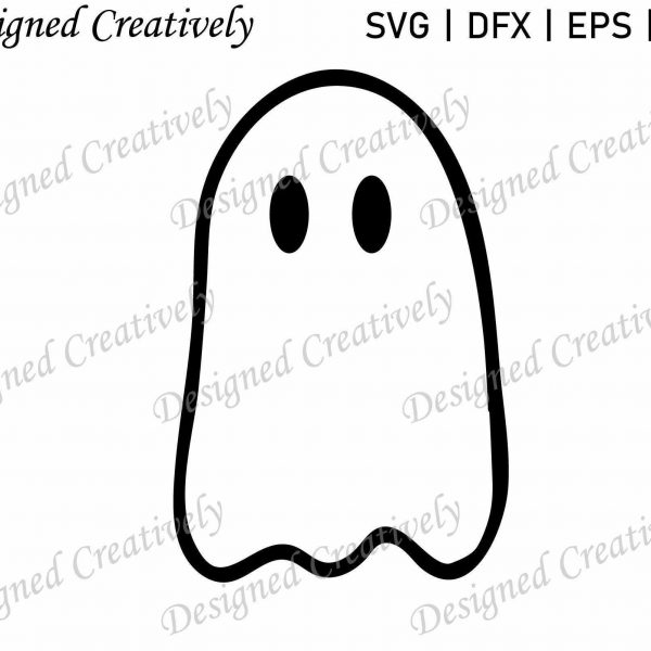 Spooky Halloween Ghost SVG Cut Out for Seasonal Holiday