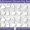 Spooky Halloween Ghosts Bundle SVG 12 Hanging Ghosts Laser Cut File