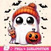 Spooky Halloween Ghosts Pumpkins Cute PNG Designs for Sublimation