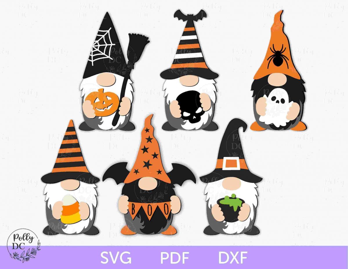 Spooky Halloween Gnomes Bundle SVG Laser Cut Files for GlowForge