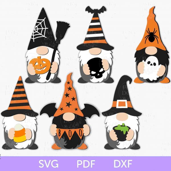 Spooky Halloween Gnomes Bundle SVG Laser Cut Files for GlowForge