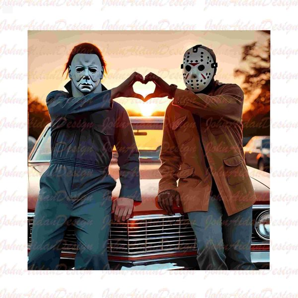 Spooky Halloween Heart Hands Album SVG Michael Myers Movie PNG