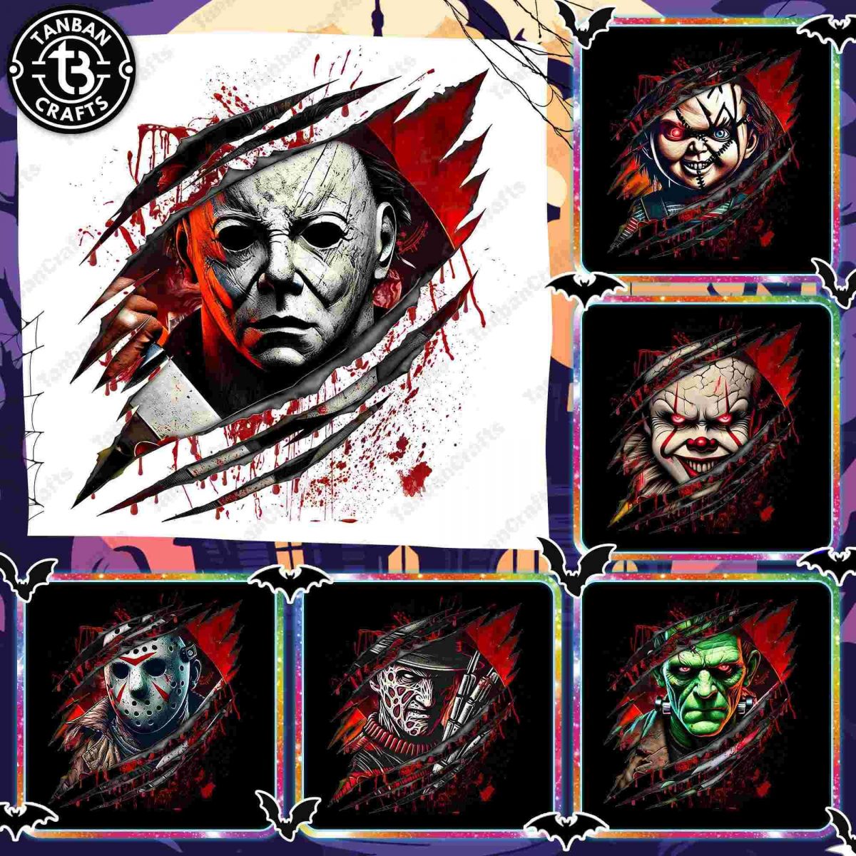 Spooky Halloween Horror Characters Bundle SVG Friends Movie Killers