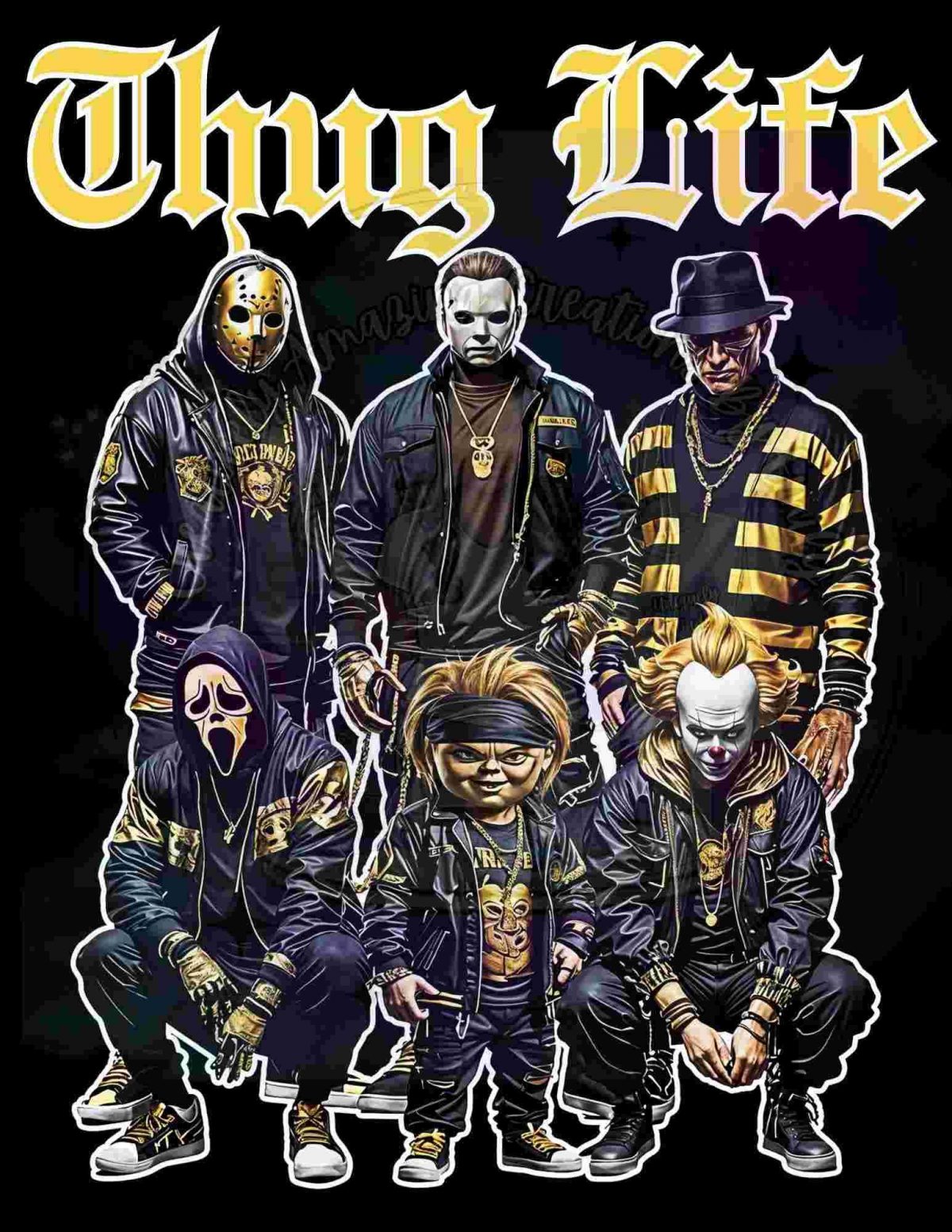 Spooky Halloween Kings Thug Life Horror Legends SVG PNG