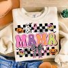 Spooky Halloween Mama Checkered SVG Season Vibes Coquette Sublimation