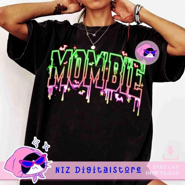 Spooky Halloween Mombie PNG Sublimation Design for Mama Shirt