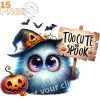 Spooky Halloween monster clipart collection with commercial use