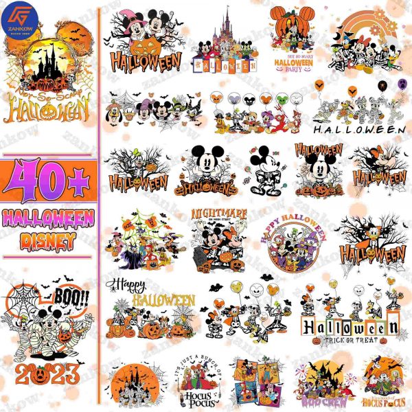 Spooky Halloween Mouse and Friend SVG Bundle Scary Cartoon Boo Crew