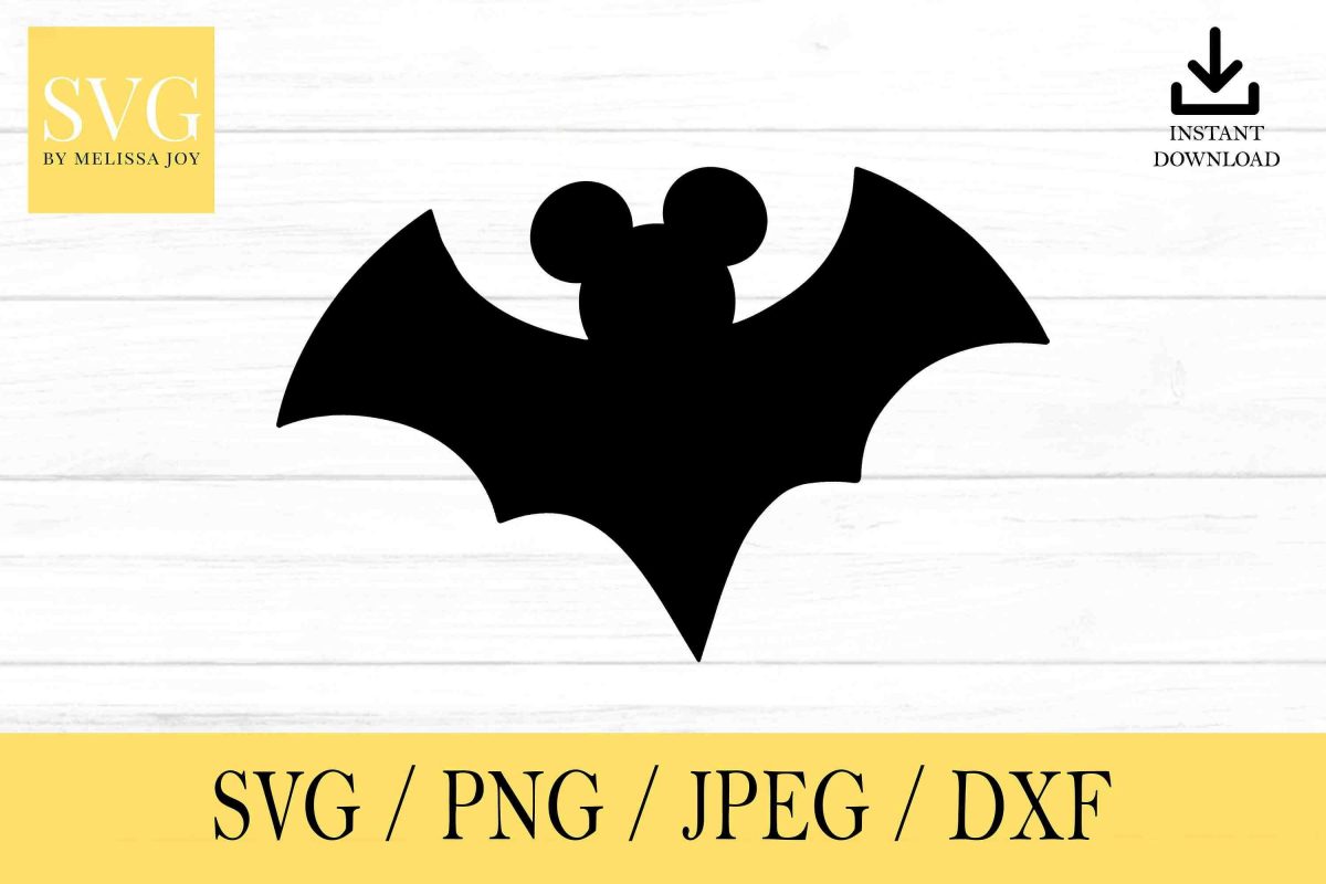 Spooky Halloween Mouse Bat svg png Digital Download for Cricut