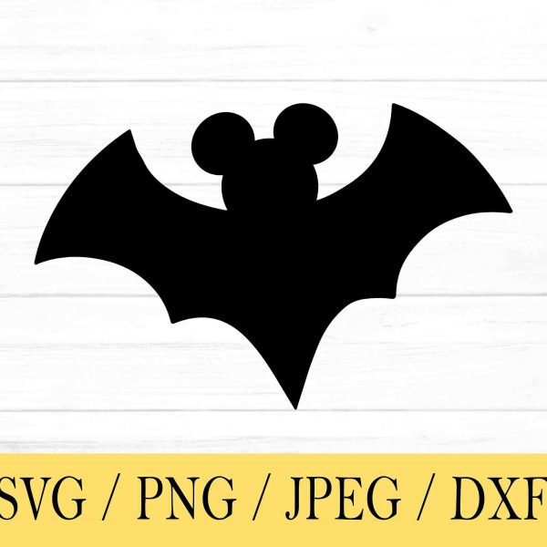 Spooky Halloween Mouse Bat svg png Digital Download for Cricut