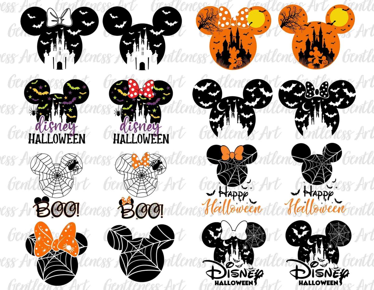 Spooky Halloween Mouse Friends Bundle Trick Or Treat Family Trip Svg