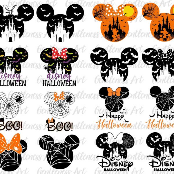 Spooky Halloween Mouse Friends Bundle Trick Or Treat Family Trip Svg