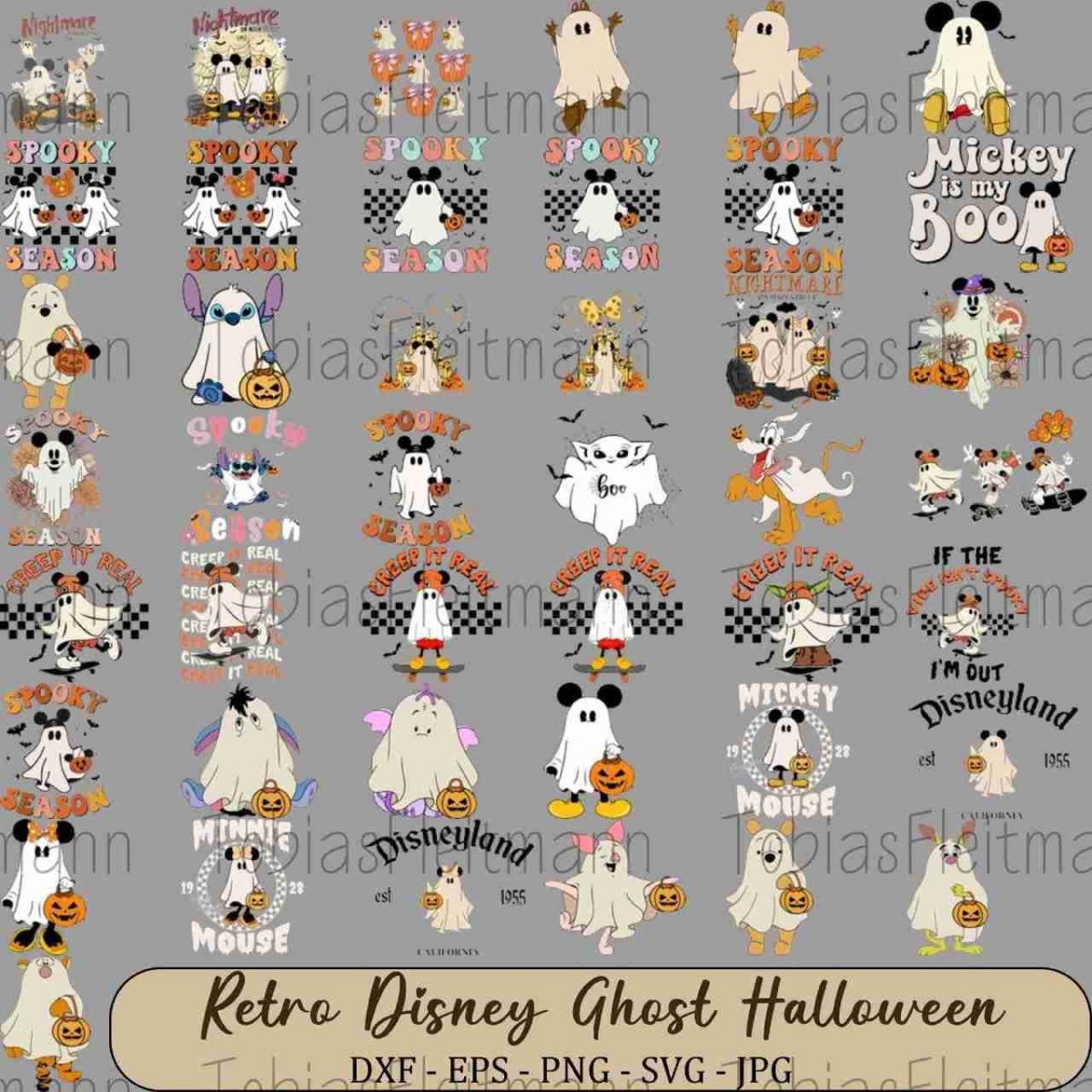 Spooky Halloween Mouse Friends SvgPng Collection