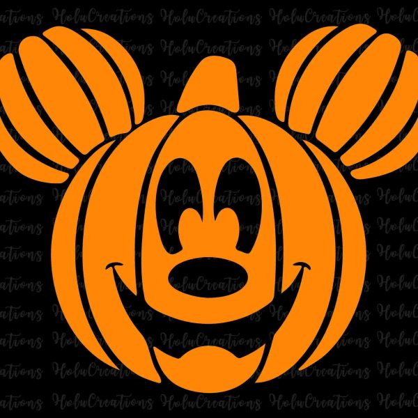 Spooky Halloween Mouse Head SVG Trick or Treat Mickey Boo Design