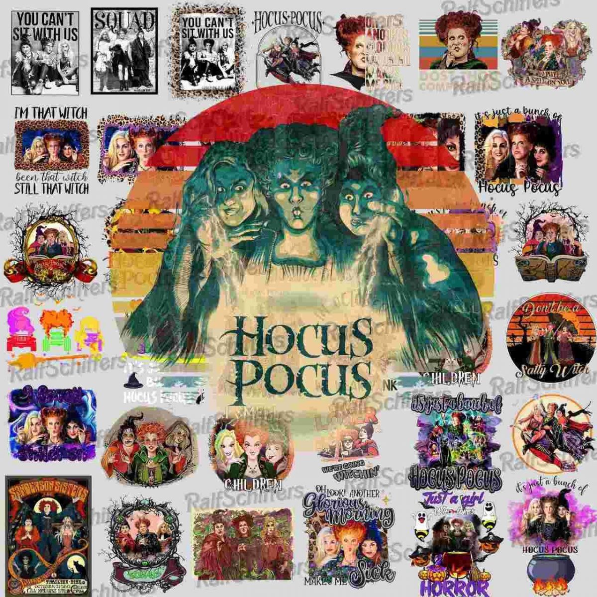 Spooky Halloween Movies Bundle Hocus Pocus PNG Sanderson Sisters