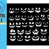 Spooky Halloween Pumpkin Face Bundle 34 Designs SVG PNG AI for CNC