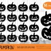 Spooky Halloween Pumpkin Face SVG DXF PNG Bundle