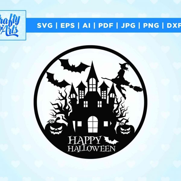 Spooky Halloween Sign SVG for Cricut Laser Cutting