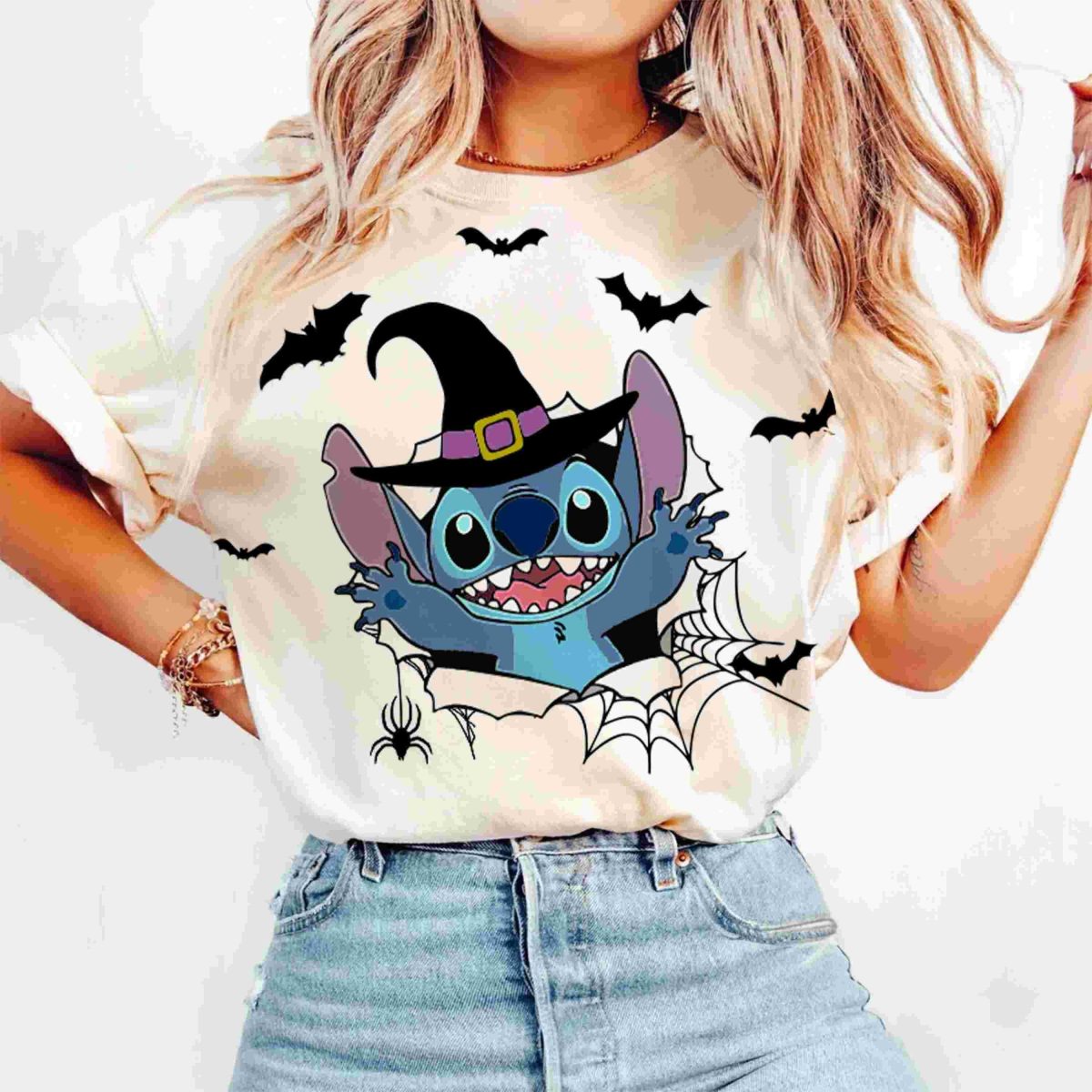 Spooky Halloween Stitch SVG PNG Creepy Cartoon Halloween Design