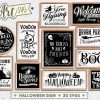 Spooky Halloween SVG Bundle 20 Retro Sign Files for Cricut Silhouette