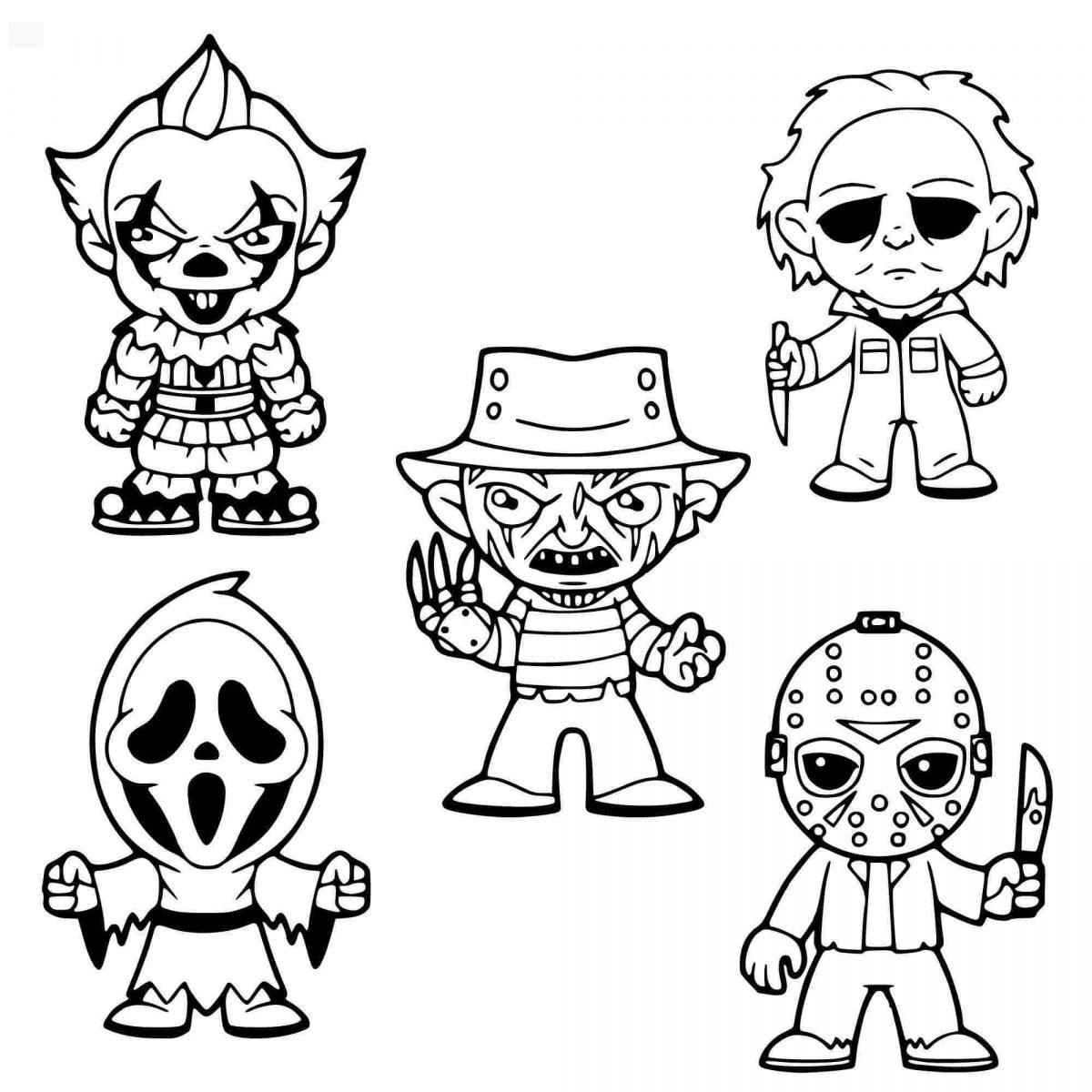 Spooky Halloween SVG Bundle Baby Horror Monsters More for Cricut