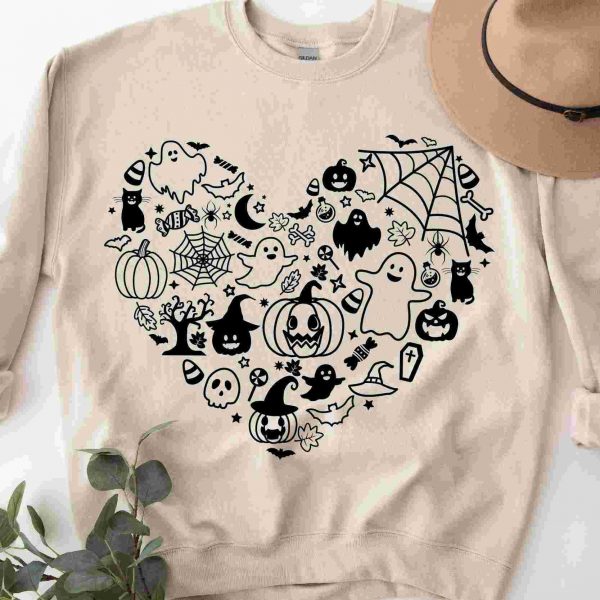 Spooky Halloween Svg Bundle Heart Shirt Kids Ghost Pumpkin Cricut