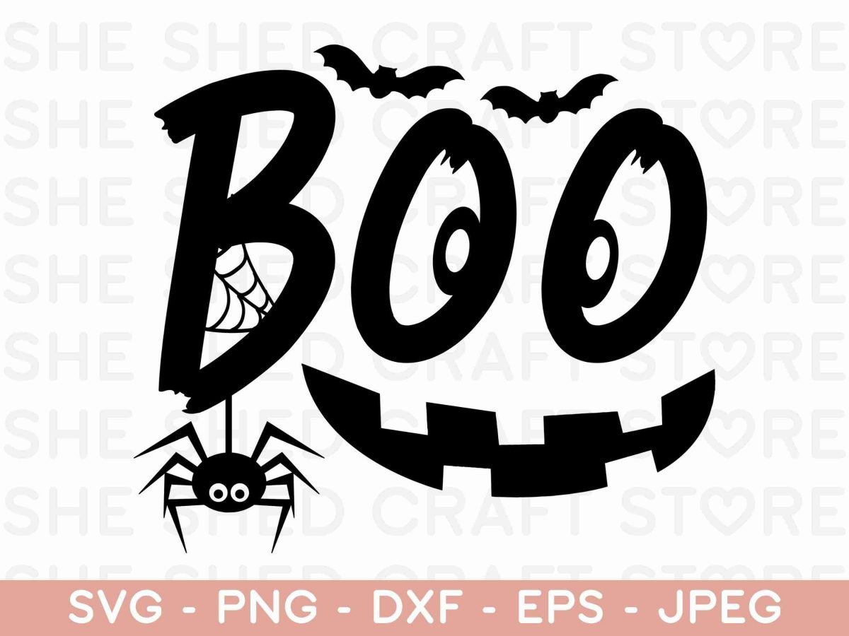 Spooky Halloween SVG Bundle Kids Boo Pumpkin Funny Shirt Spider PNG