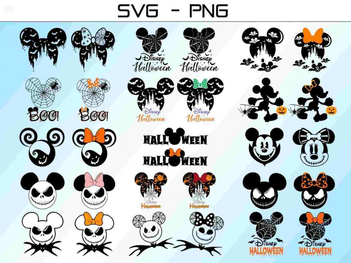 Spooky Halloween SVG Bundle Mouse Head Pumpkin Spiderweb Vibes Trick