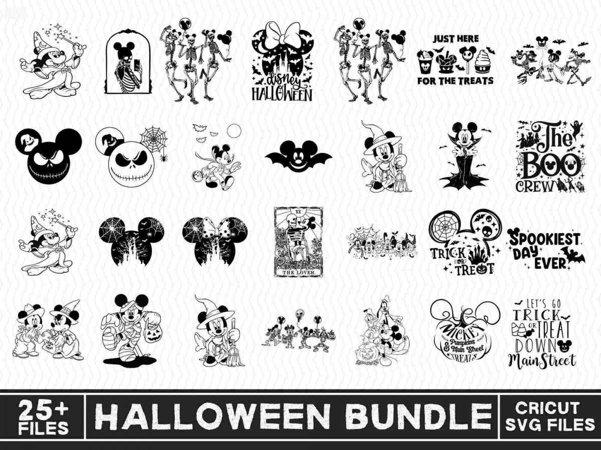 Spooky Halloween SVG Bundle Mouse Pumpkin Spiderweb More for Cricut