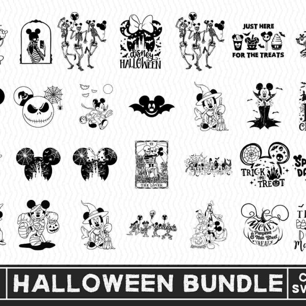 Spooky Halloween SVG Bundle Mouse Pumpkin Spiderweb More for Cricut