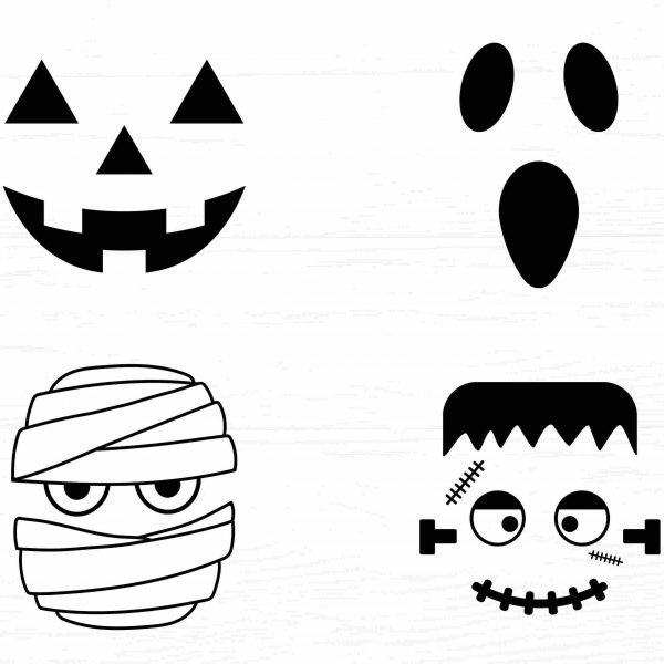 Spooky Halloween SVG Bundle Pumpkins Jack o Lanterns Ghosts More