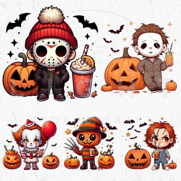 Spooky Halloween SVG Collection Cute Horror Characters Funny Movies