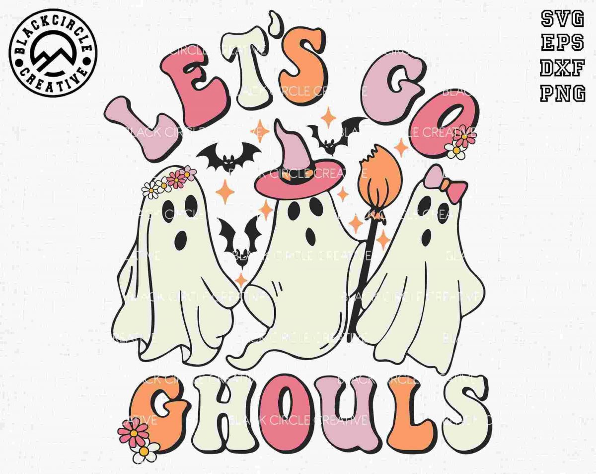 Spooky Halloween Svg Collection Ghosts Ghouls and Retro Fun