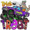 Spooky Halloween SVG Monster Truck Rex Dinosaur Pumpkins PNG