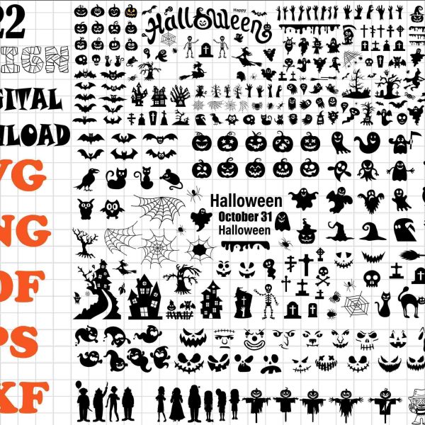 Spooky Halloween SVG Pack for Cricut Characters Clips Pumpkins