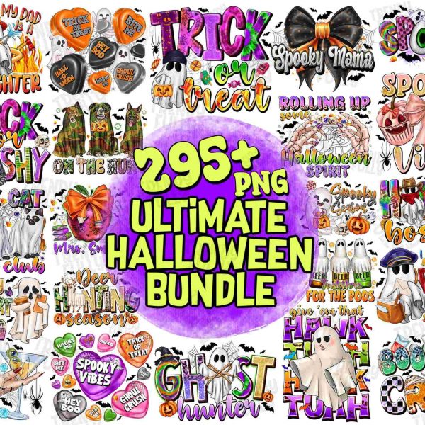 Spooky Halloween SVG PNG Bundle Ghosts Pumpkins Designs